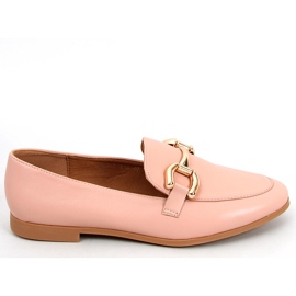 Mocassini con catena color carne da donna rosa