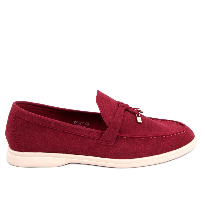 Mocassini da donna color vino rosso