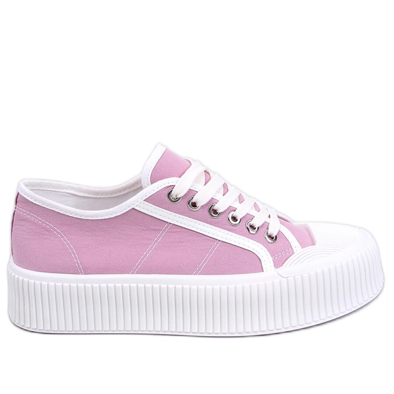Sneakers viola da donna con plateau