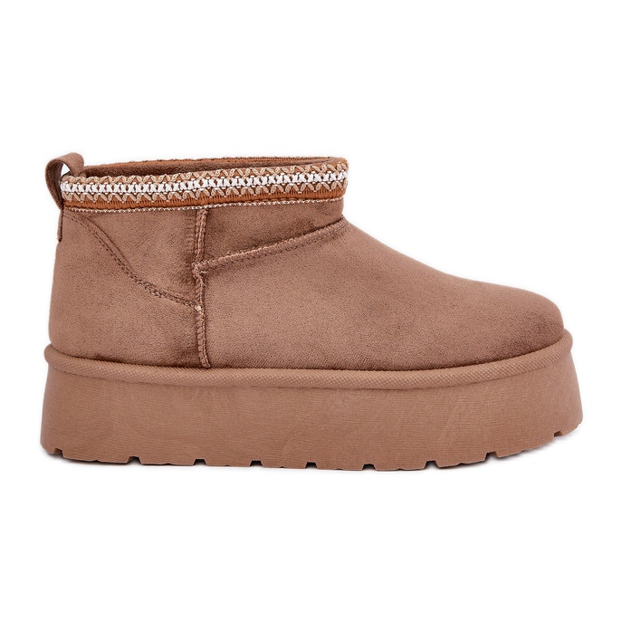 PG2 Doposci con plateau e ricami decorativi marrone