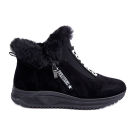 Sneakers Da Donna Stivaletti Con Pelliccia, Colore Nero