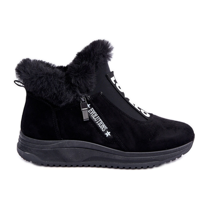 Sneakers Da Donna Stivaletti Con Pelliccia, Colore Nero