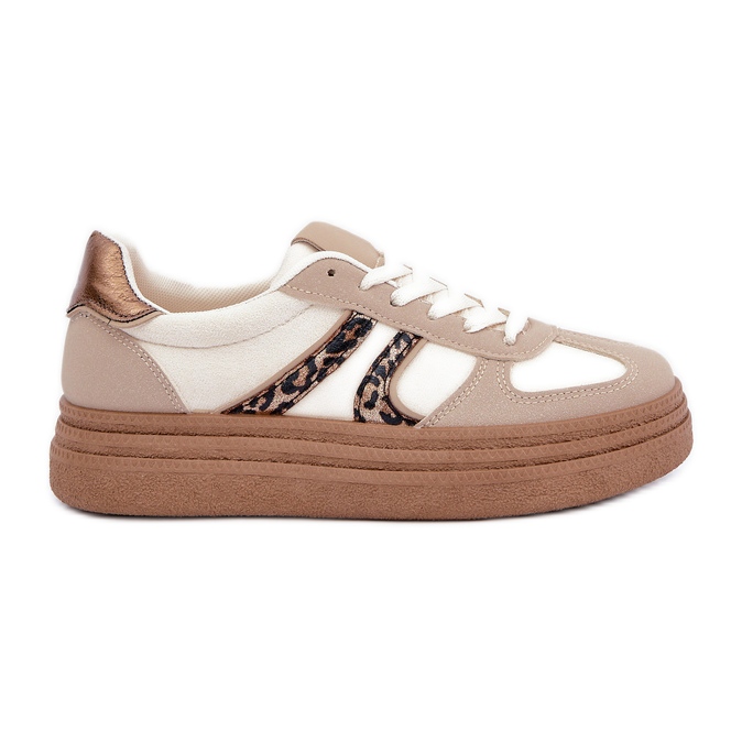 Sneakers Platform da Donna, Beige