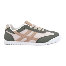 Sneakers Basse da Donna Sneakers Beige e Verde