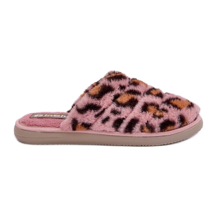 Pantofole in pelliccia da donna leopardate Inblu EK000008 Rosa