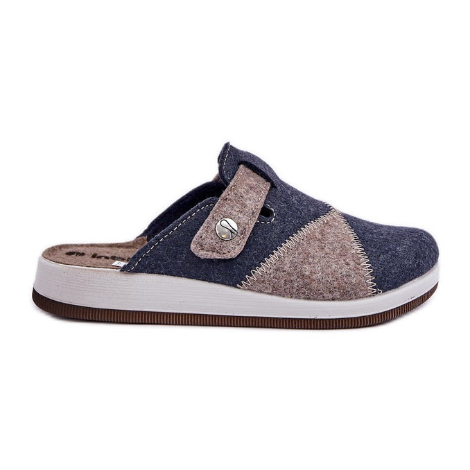Inblu Pantofole preventive da donna, grigie e blu navy