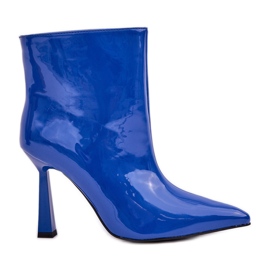 Stivaletti slip-on in vernice blu