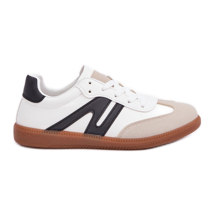 Sneakers Basse da Donna Realizzate in Eco Pelle, Colore Bianco e Nero Navidemi bianca