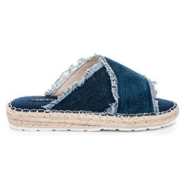 Vices Ciabatte in denim espadrillas blu