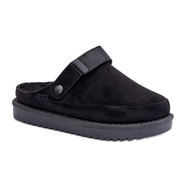 Ciabatte da donna nere con plateau nero