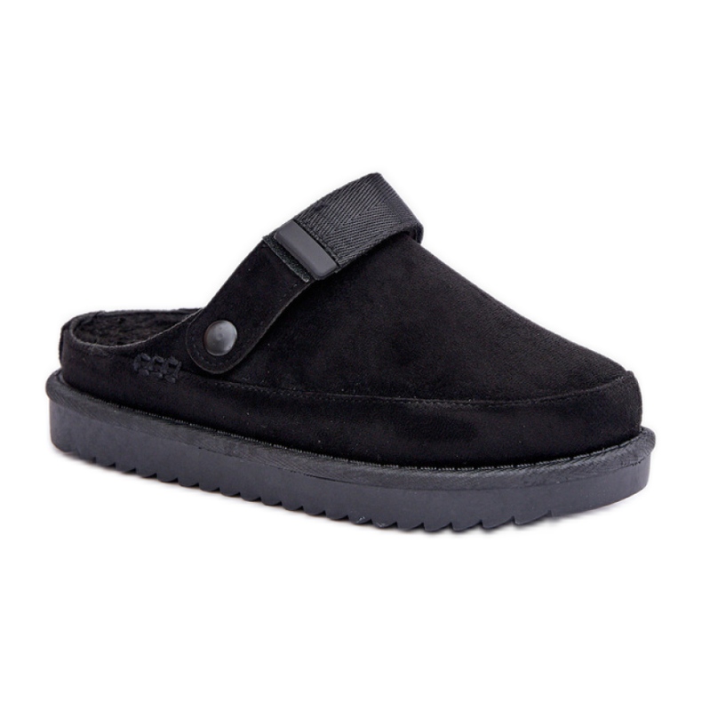 Ciabatte da donna nere con plateau nero