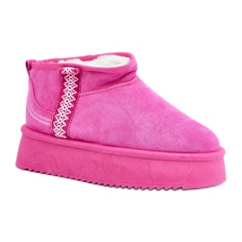 Doposci da donna con plateau in camoscio rosa