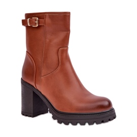 Eleganti stivaletti marroni da donna marrone