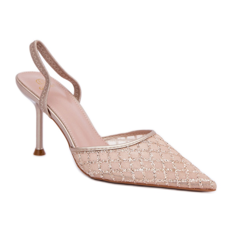 Step in style Modello Berilae B1639-202 Tacchi alti glitter oro - Entra con stile giallo