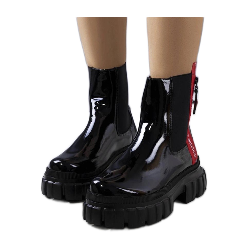 Stivaletti in vernice nera di Casta - Solea nero