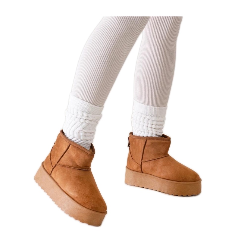 Stivali da neve casual marroni con piattaforma alta Thaisa - Solea marrone