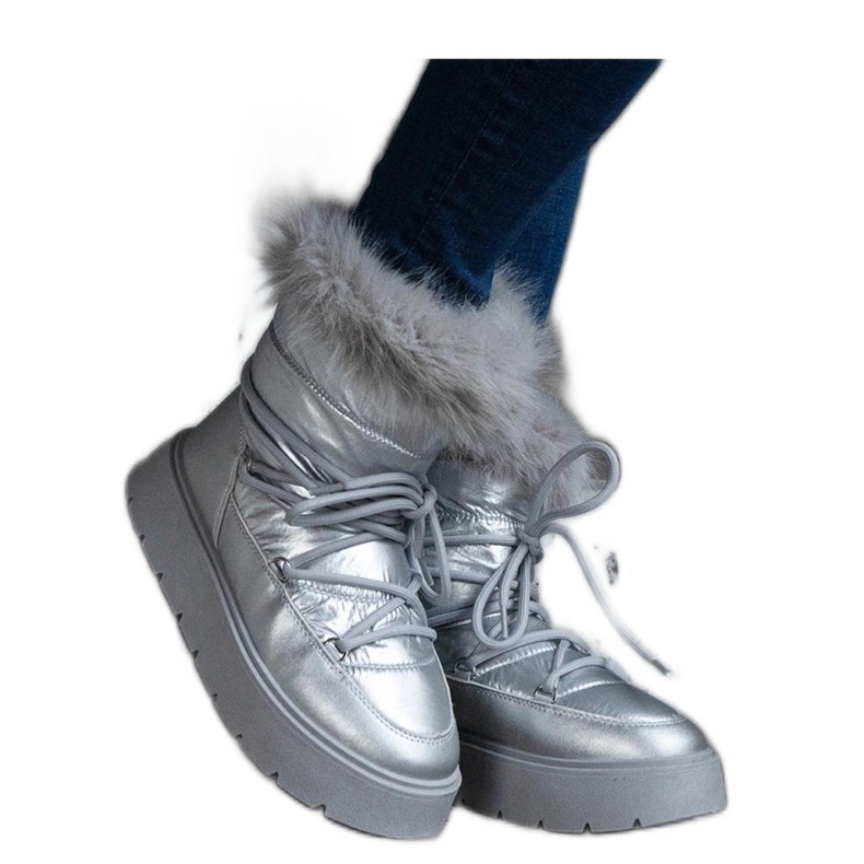 Doposci isolanti argento con pelliccia Arilla - Solea grigio