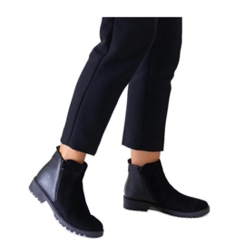 Stivaletti neri con plateau realizzati in eco-suede Kirla - Solea nero