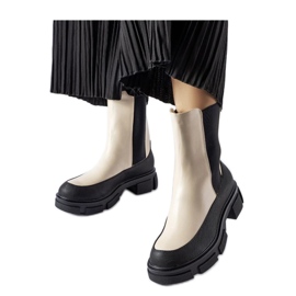 Stivaletti slip-on beige e neri di Faisal - Solea