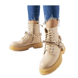 Stivali beige con catena Bowling - Solea