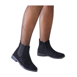 Stivaletti classici neri con inserto elastico in eco-suede Maiza - Solea nero