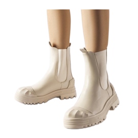Stivaletti massicci isolanti beige di Albanese - Solea