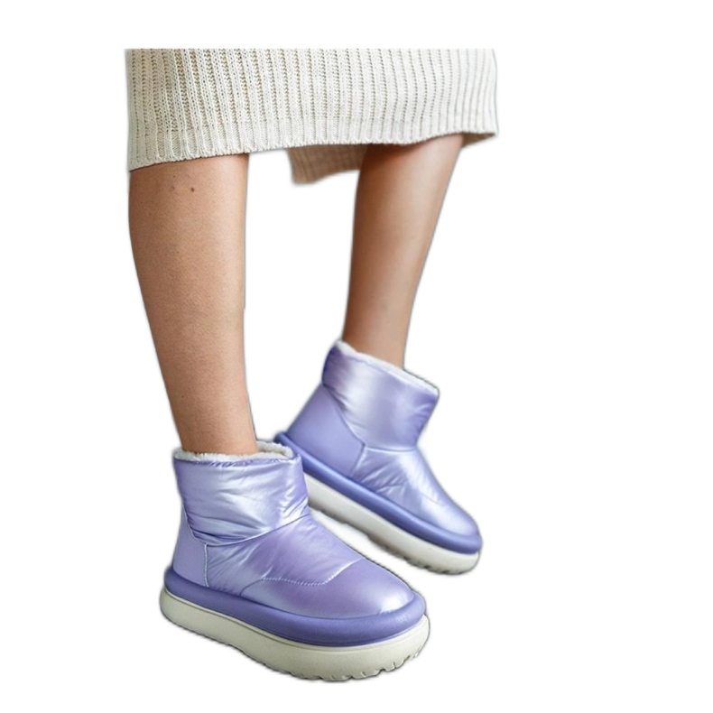 Stivali da neve caldi con plateau viola
