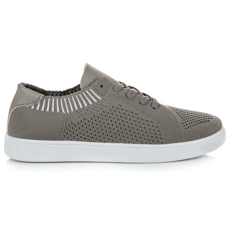 Ideal Shoes Sneakers in tessuto da donna grigio