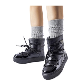 Doposci neri isolanti con elastico nero