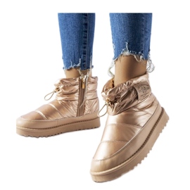 Stivali da neve con cerniera dorata Lee Cooper LCJ-23-44-1965L d'oro