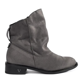 Shelvt Stivaletti grigi con tomaia arricciata grigio