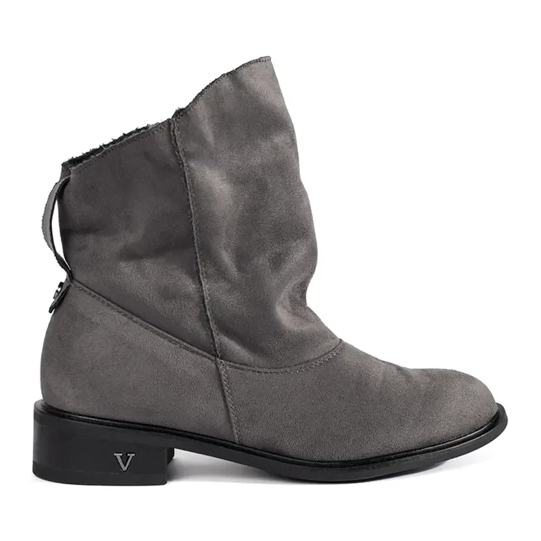 Shelvt Stivaletti grigi con tomaia arricciata grigio