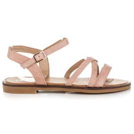 Ch. Creation Sandali in camoscio rosa