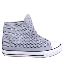 Sneaker alte traforate grigie grigio