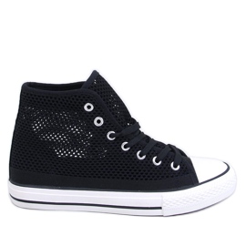 Sneakers alte traforate Nere nero