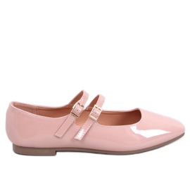 Ballerine in vernice Mary Jane color nudo rosa