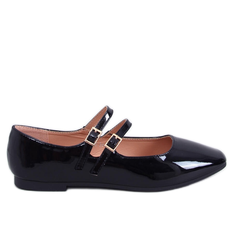 Ballerine Mary Jane nere in vernice nero