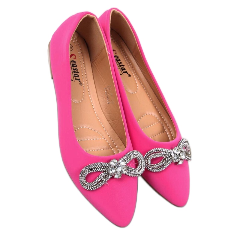 Ballerine eleganti con zirconi rosa