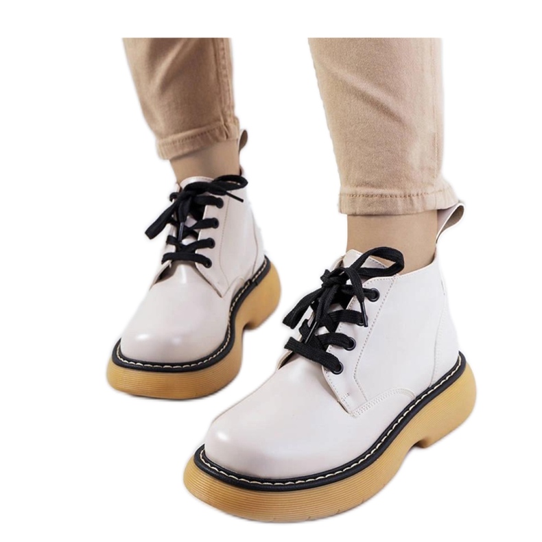 Stivali bovver beige di Redelek - Solea