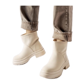 Stivali isolanti in gomma beige di Clotilde - Solea