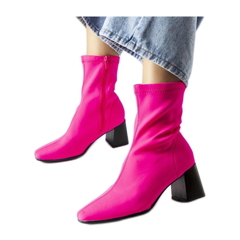 Stivaletti in raso rosa Laforgen - Solea