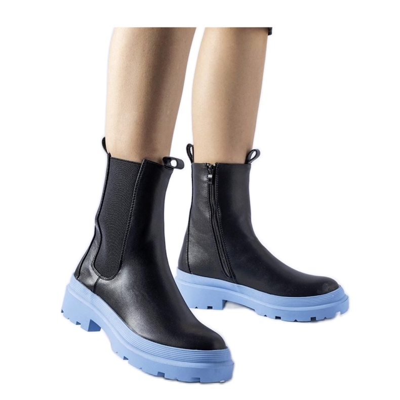 Scarpe nere con suola blu Georgette - Solea nero