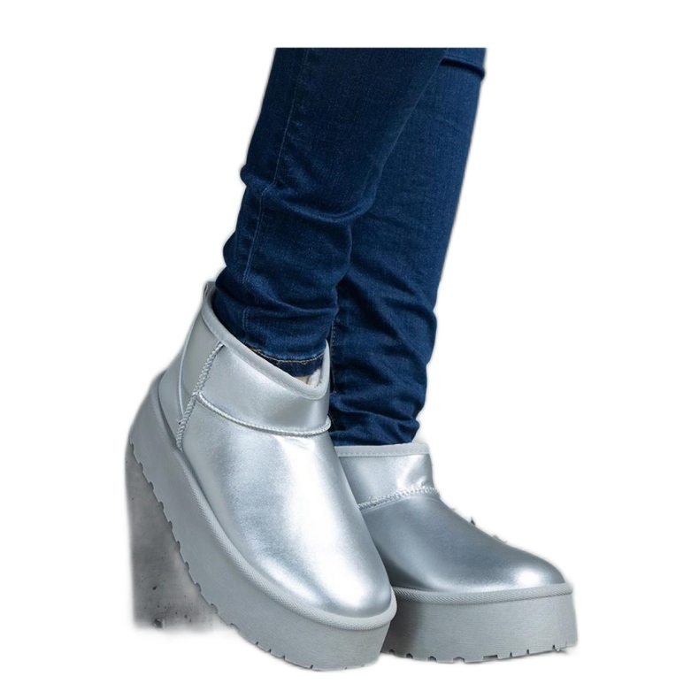 Doposci bassi argento sulla piattaforma Lianda - Solea grigio