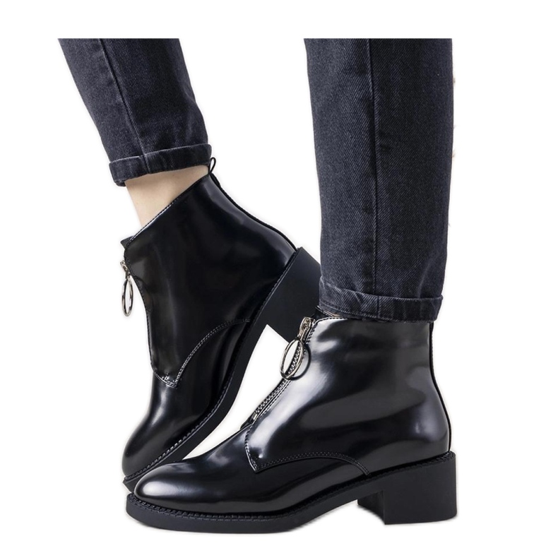 Stivaletti neri con cerniera Grunge - Solea nero