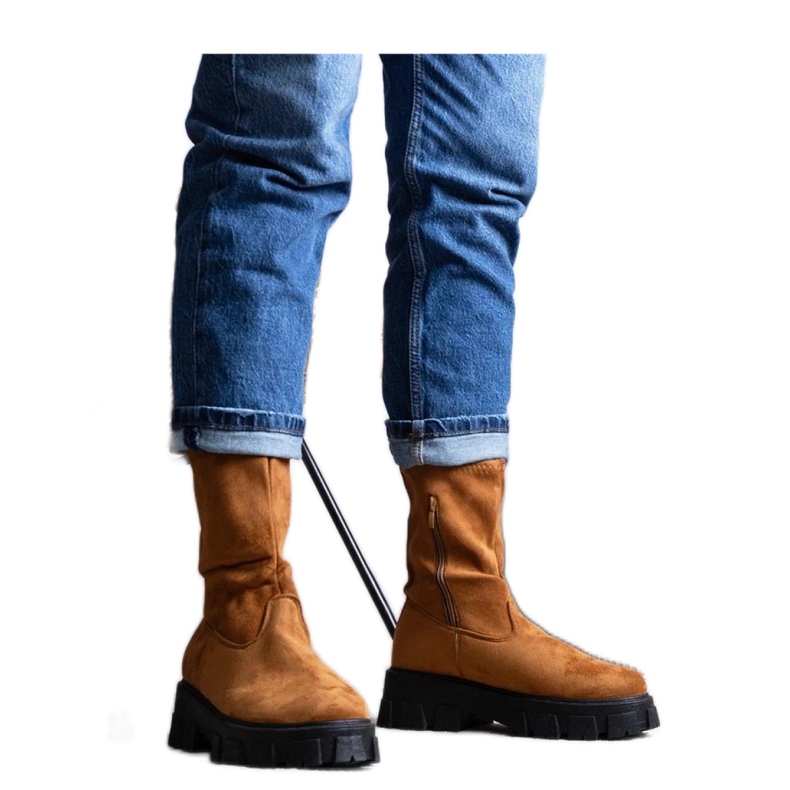 Stivaletti con plateau marroni marrone