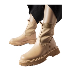 Stivali beige in ecopelle scamosciata Big Star