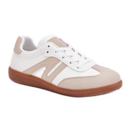 Scarpe Sportive Stringate 7112 Bianco/Beige