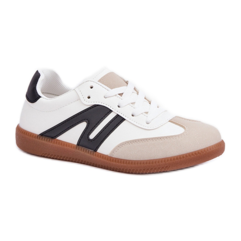 Scarpe Sportive Stringate 7112 Bianco/Nero bianca