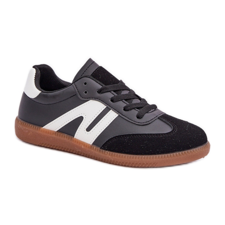 7112 Scarpe sportive stringate nere nero