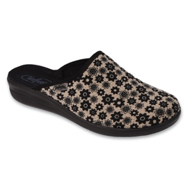 Ciabatte da donna Befado, pu 551D002, beige con fiori
